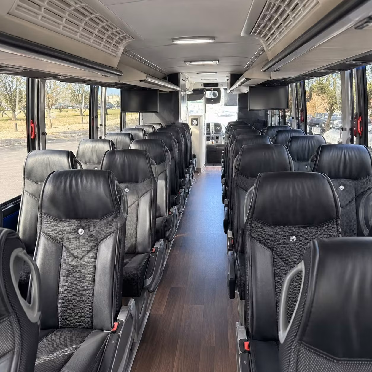 cincinnati charter bus rental interior